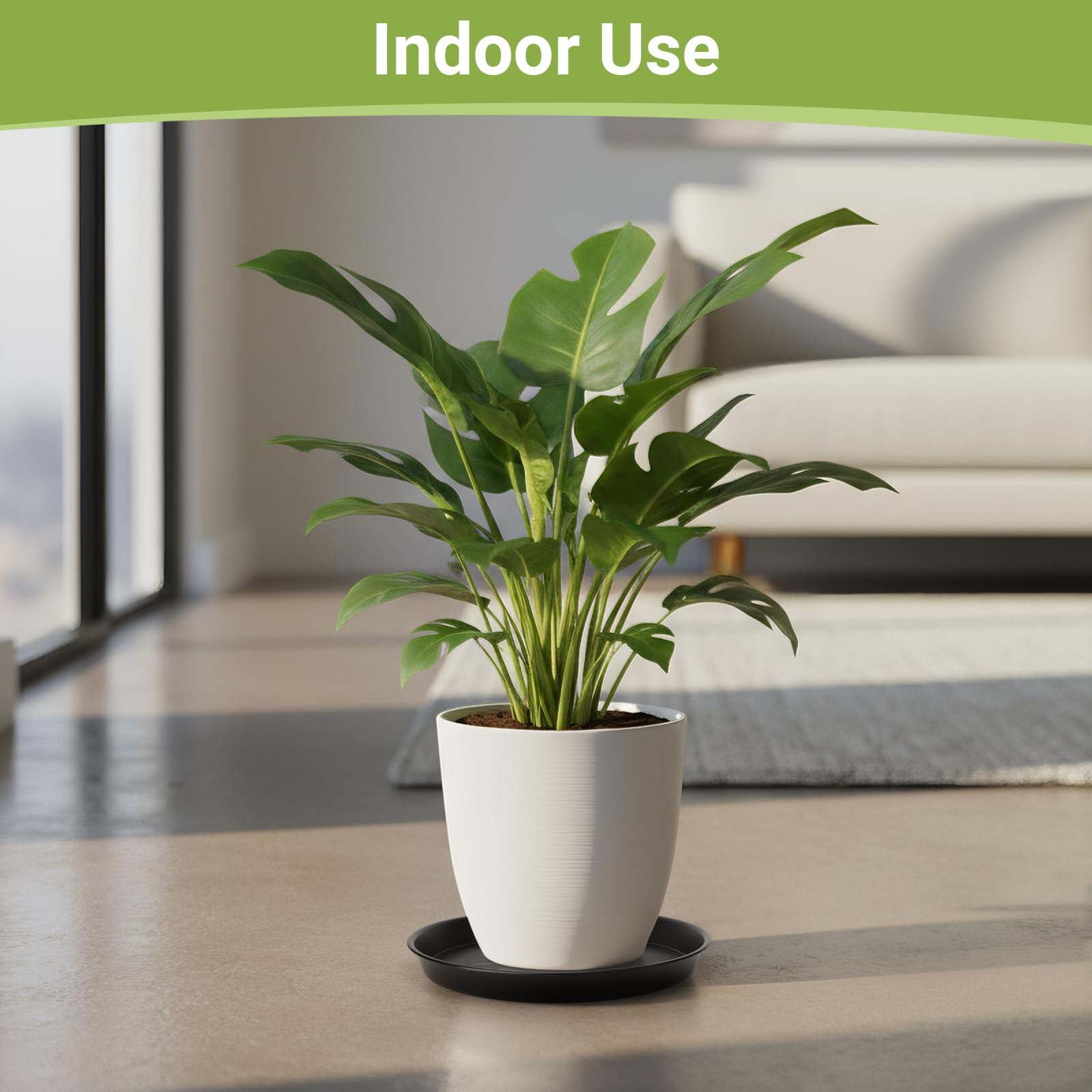 Verdsoeo 6 Pack 14 Inch Large Plant Saucers, Durable Plastic Plant Pot Trays, Heavy-Duty Flower Pot Drip Trays for Indoor and Outdoor Plants - Image 6