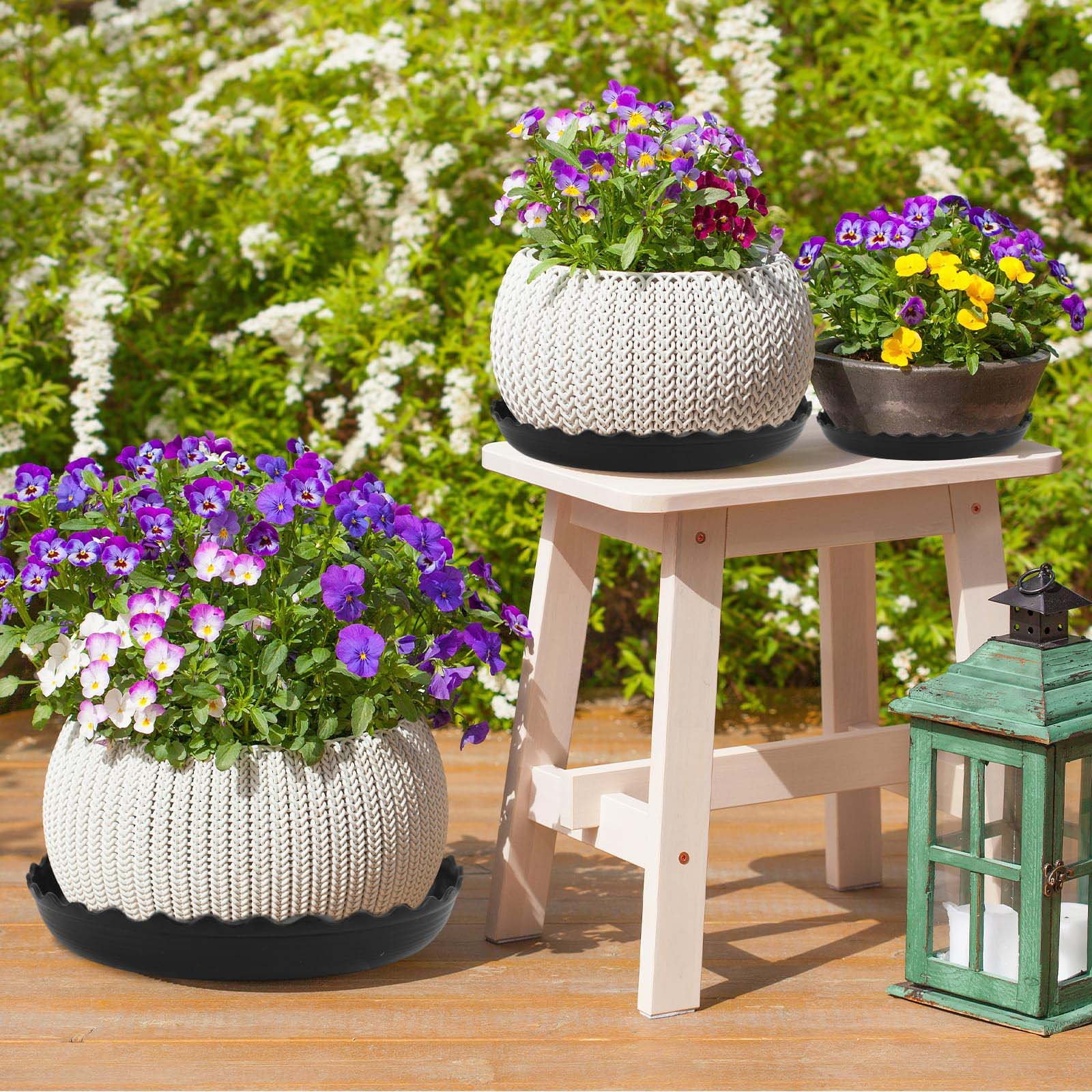 Verdsoeo 18 Pack Plant Saucers, 6 8 10 Inch Heavy Duty Flower Pot Trays, Plastic Plant Trays for Indoor Outdoor, Round Drip Trays for Plants Garden - Image 9